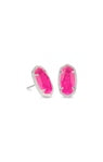 Ellie Stud Earrings in Rhodium Azalea Illusion