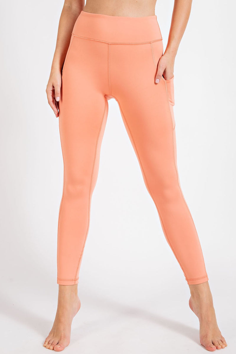 Lu Pocketed Leggings in Coral