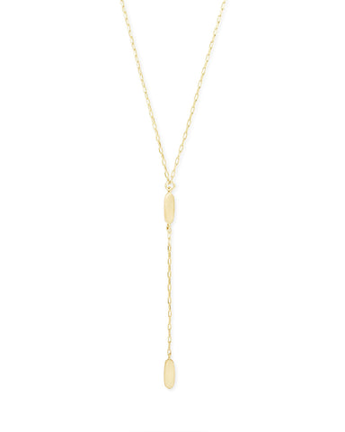 Fern Y Necklace in Gold