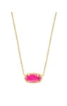 Elisa Short Pendant Necklace in Gold Azalea Illusion