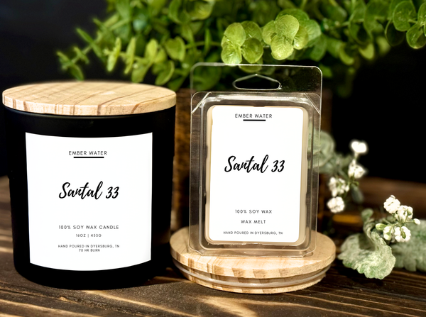 Ember Water - Santal 33 16 oz 100% Soy Candle