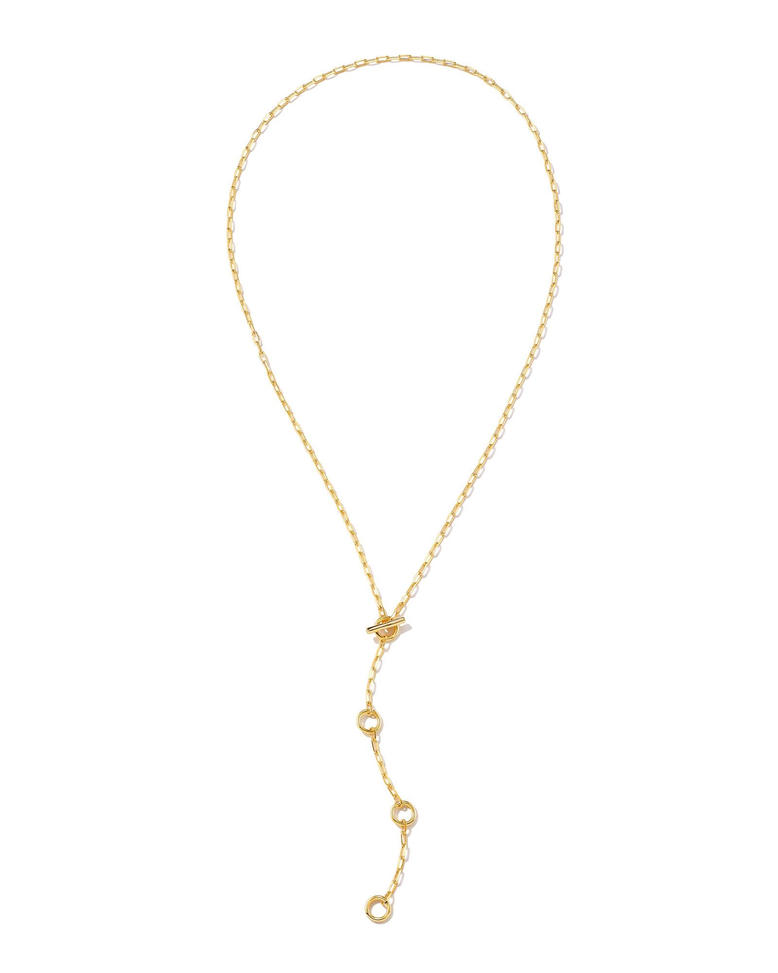 Andi Y Necklace in Gold