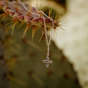 Root & Feather - Tiny Zia Charm Necklace