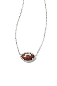 Football Necklace in Rhodium