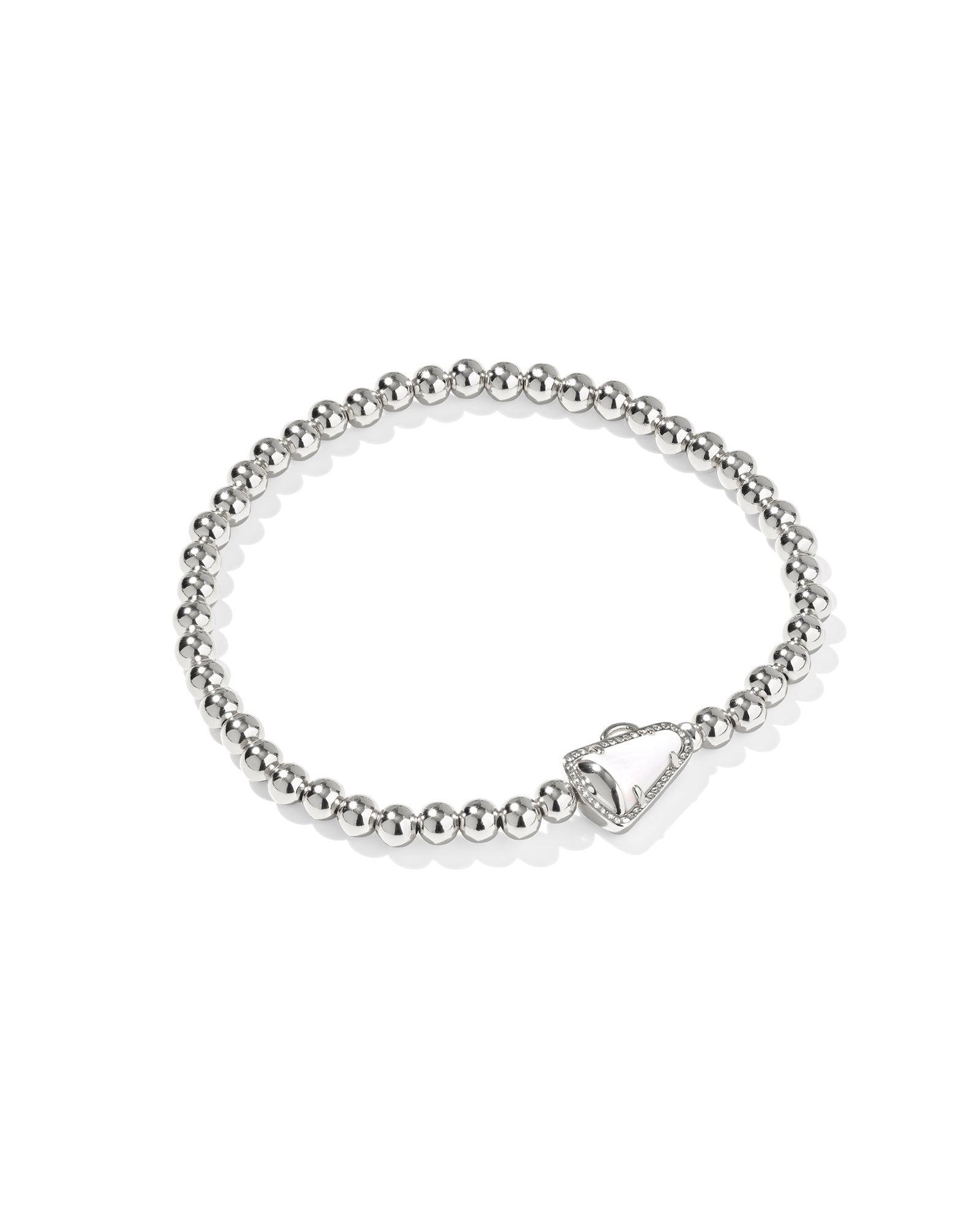 Cheer Stretch Bracelet in Silver Mother of Pearl