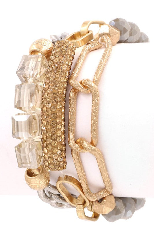 Bella Bracelet Set in Topaz