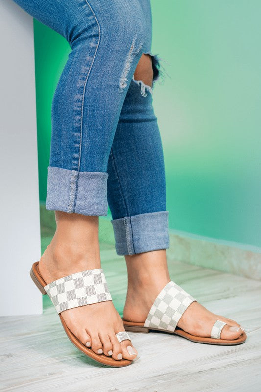 Checkered Sandals
