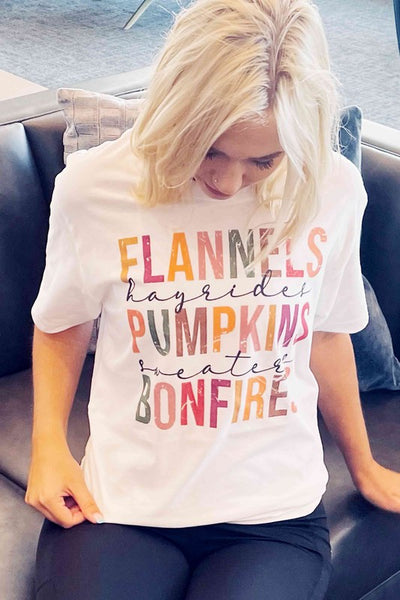 FLANNELS PUMPKIN THANKSGIVING GRAPHIC T SHIRT