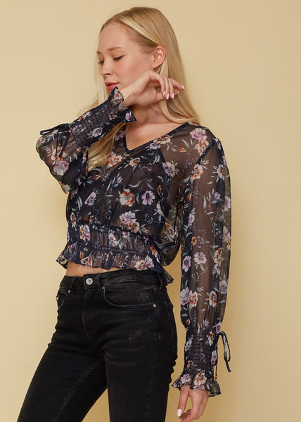 Fonia Floral Smocked Blouse