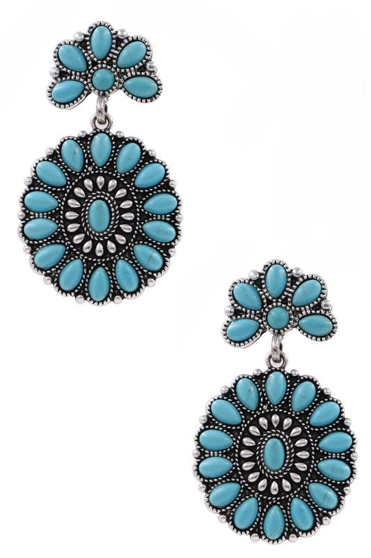 Plaza Earrings in Turquoise