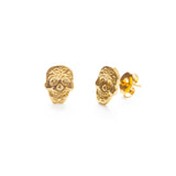 Gold Sugar Skull Earrings
