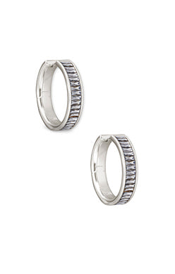 Jack Hoop Earrings Rhodium