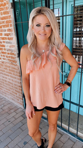 Swept Away Blouse in Peach
