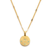 Eye of Protection Gold Necklace