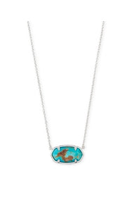 Elisa Sterling and Turquoise Necklace