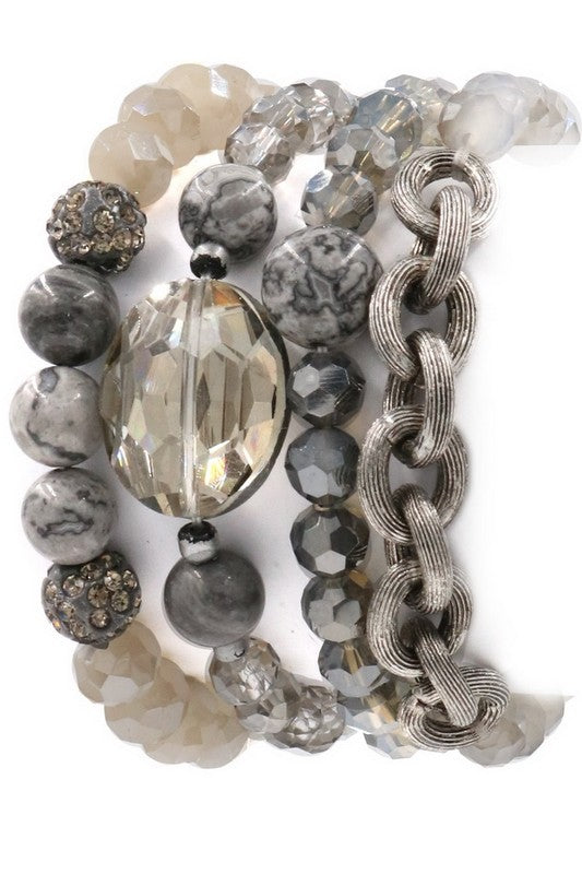 Bree Bracelet Set in Gray