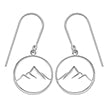Sterling Silver Dangle Mountain Earrings
