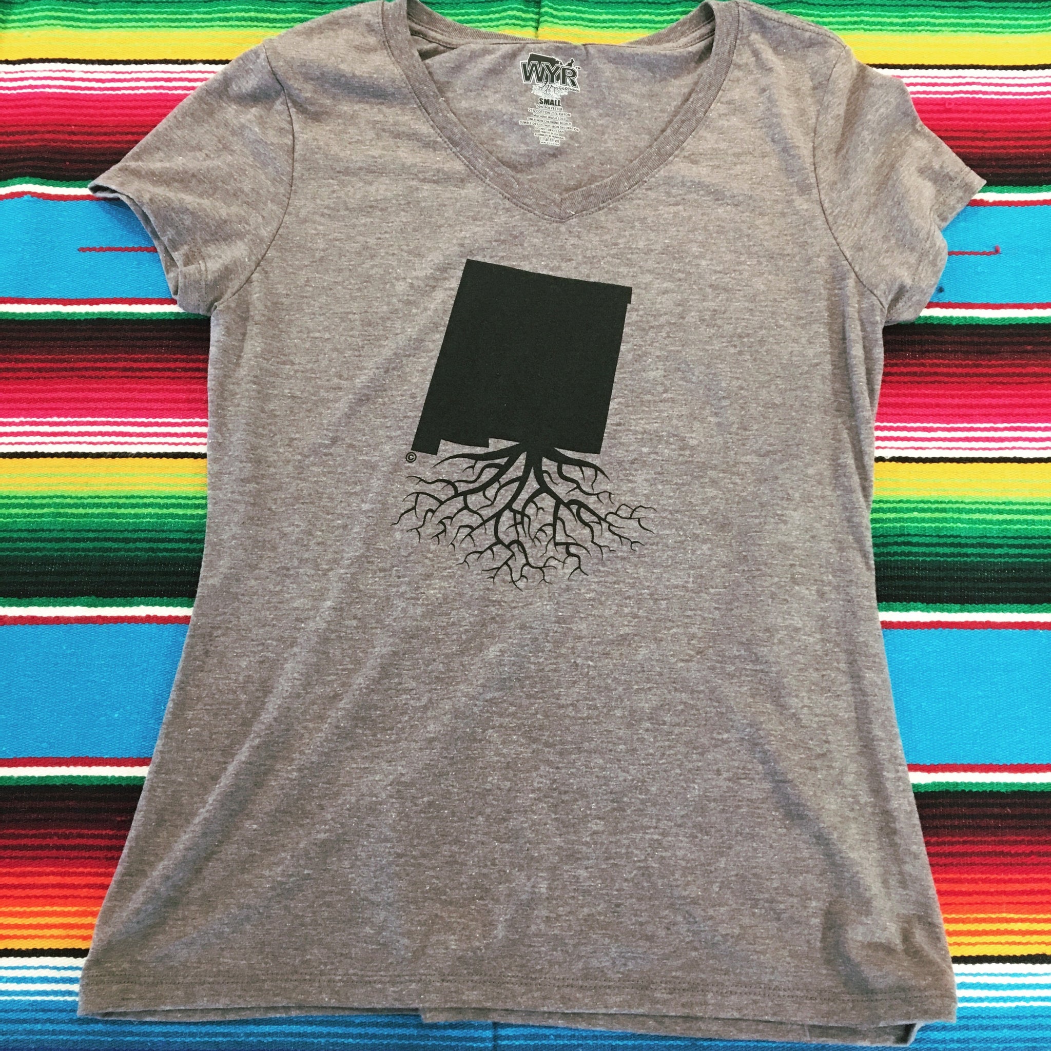 Women's Gray New Mexico Roots Tee