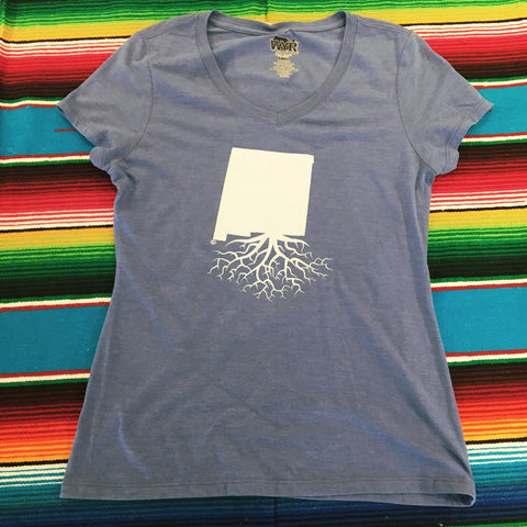 Women's Blue New Mexico Roots Tee