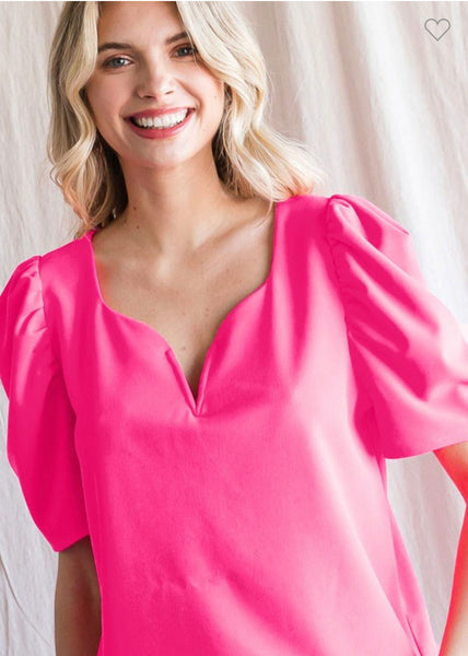 Sweetheart Blouse in Pink