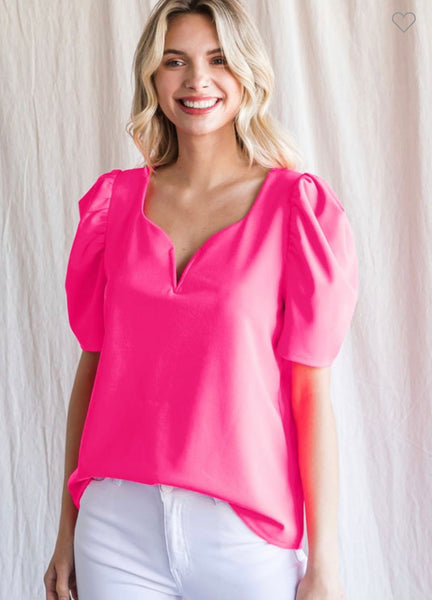 Sweetheart Blouse in Pink