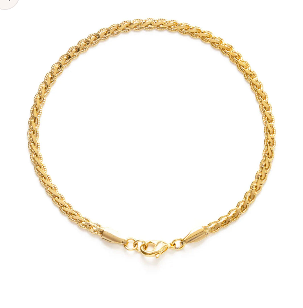 Serpentine Gold Chain Bracelet
