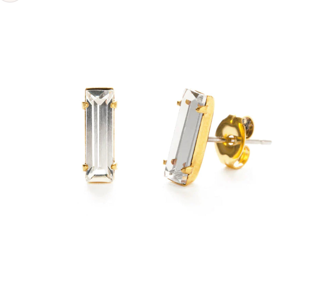 Gold Baguette Earrings