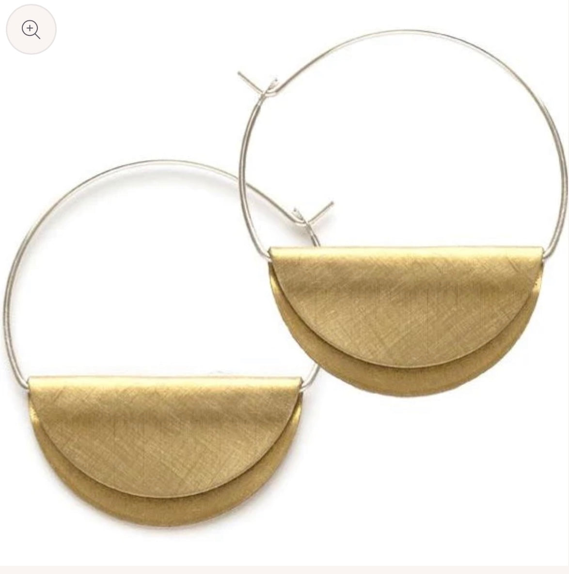 Gold Hathor Hoop Earrings