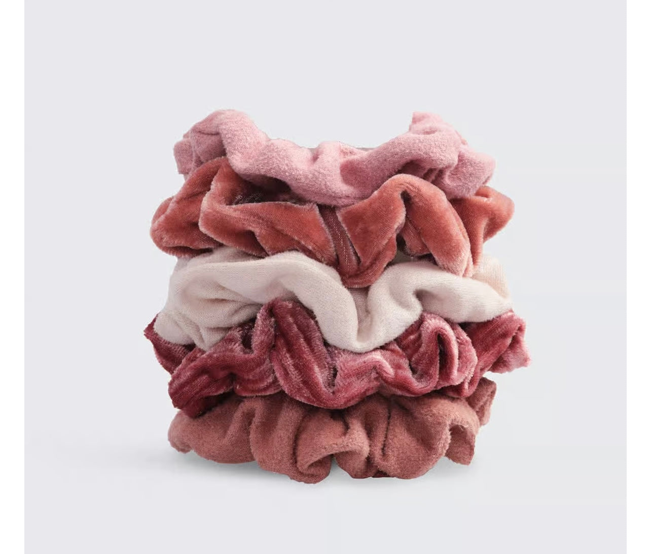 Velvet Scrunchies - Blush and Mauve