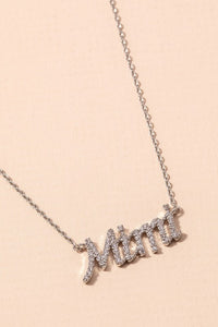 MIMI Script Charm Necklace