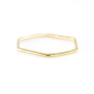 The Land of Salt - Hexagon Stacking Ring in 14k Gold Filled