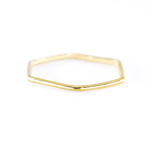 The Land of Salt - Hexagon Stacking Ring in 14k Gold Filled