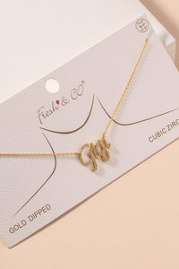 GIGI Script Charm Necklace