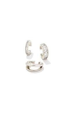 Parker Cuff Set in Rhodium