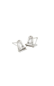 Blair Stud Earrings in Rhodium