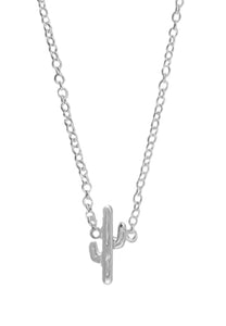 Sterling Silver Cactus Necklace