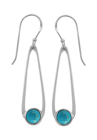 Sterling Silver Turquoise Dangle Earrings