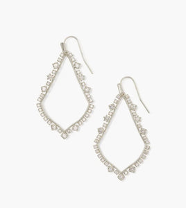 Sophee Crystal Earring in Rhodium