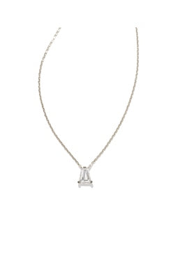 Blair Pendant Necklace in Rhodium