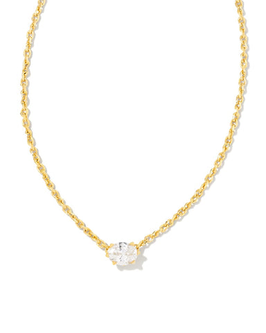 Cailin Crystal Pendant Necklace in Gold