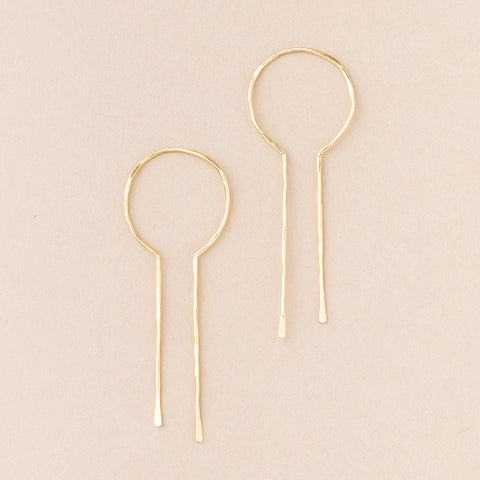 Refined Earring Collection - Equinox Keyhole Hoop/Gold Vermeil