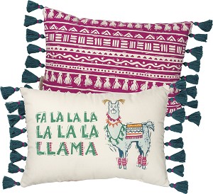 Fa La La La Llama Pillow